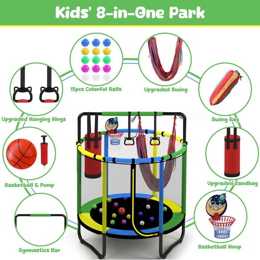 55" Kids Mini Trampoline - Indoor/Outdoor