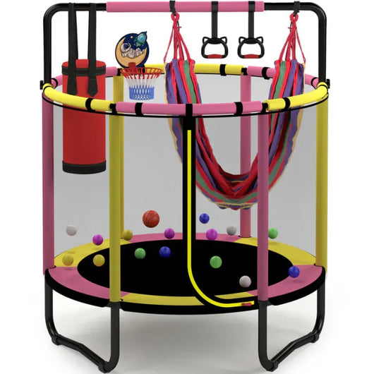 55" Kids Mini Trampoline - Indoor/Outdoor