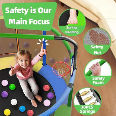 55" Kids Mini Trampoline - Indoor/Outdoor