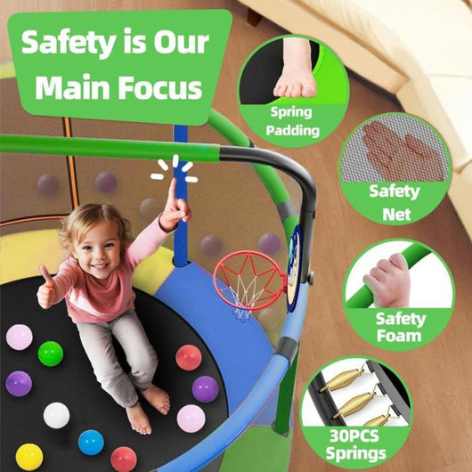 55" Kids Mini Trampoline - Indoor/Outdoor